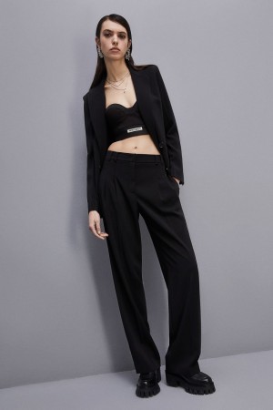 Patrizia Pepe Essential Crepe Pants μαυρα | BDYRENT-31