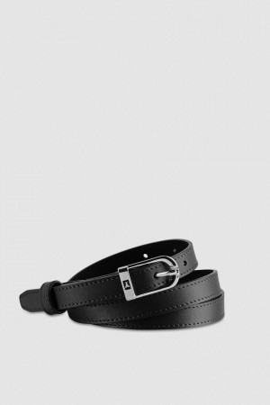 Patrizia Pepe Low-waist Smooth Leather Belt μαυρα | PVXKZTM-06