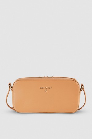 Patrizia Pepe Medium Graphic Case Shoulder Bag Μπεζ | XLIAEDH-96