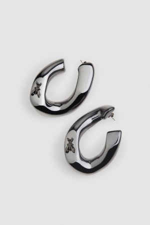 Patrizia Pepe Metal Earrings μαυρα | YWRBFXU-90