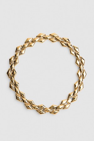 Patrizia Pepe New Chain Brass Necklace χρυσο χρωμα | HIYPTAZ-32