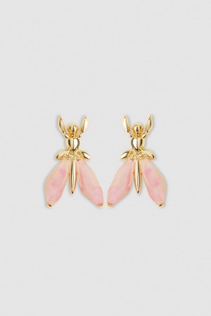 Patrizia Pepe Precious Fly Earrings With Stones ροζ | SLYRAMC-13