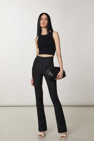 Patrizia Pepe Slim Flare Pants μαυρα | NGQJEWF-52