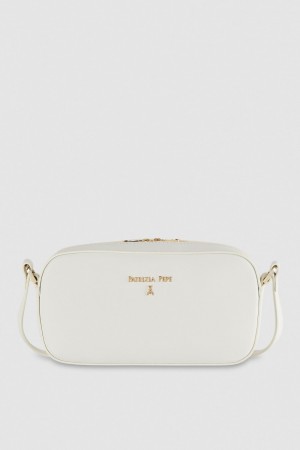 Patrizia Pepe Small Graphic Case Shoulder Bag ασπρα | CAPGZWF-81