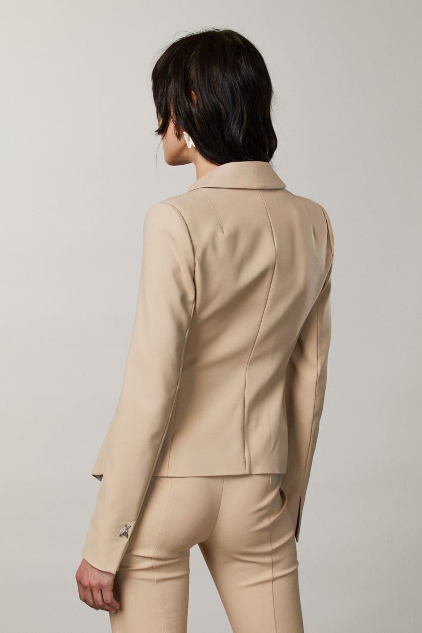 Patrizia Pepe 2-button Slim Jacket Μπεζ | PEWYSMU-19