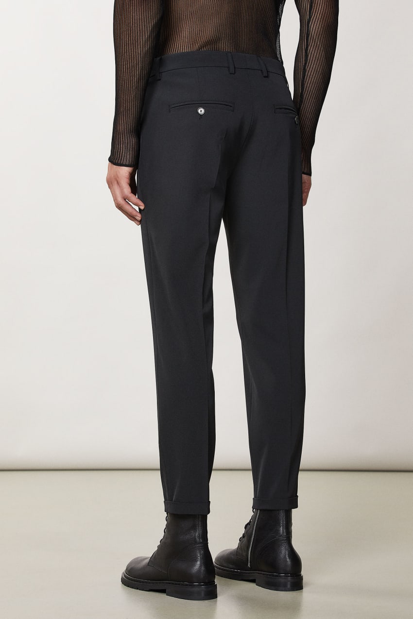 Patrizia Pepe Ankle Pants With Zipper μαυρα | GPYHFLX-34