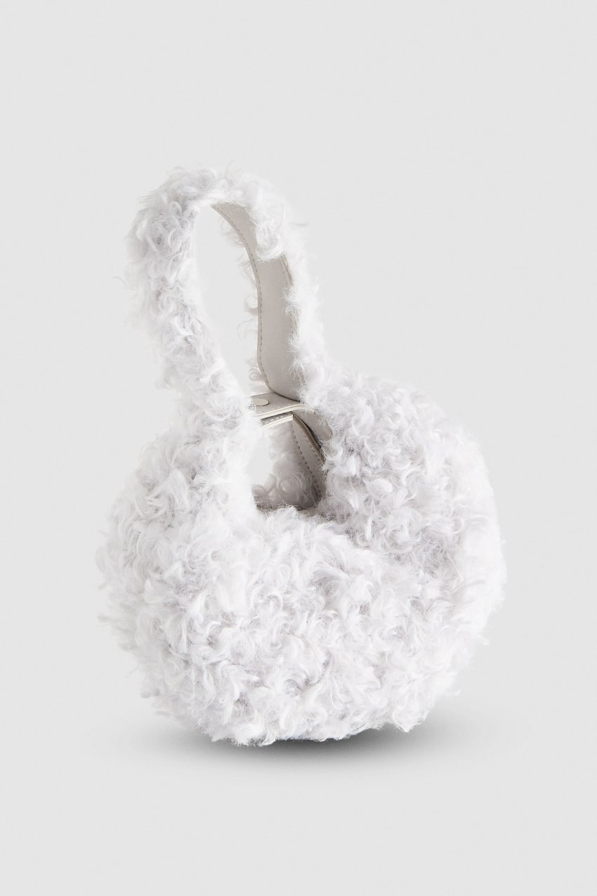 Patrizia Pepe Bangle Bag Fluffy ασπρα | MWZHJYE-43