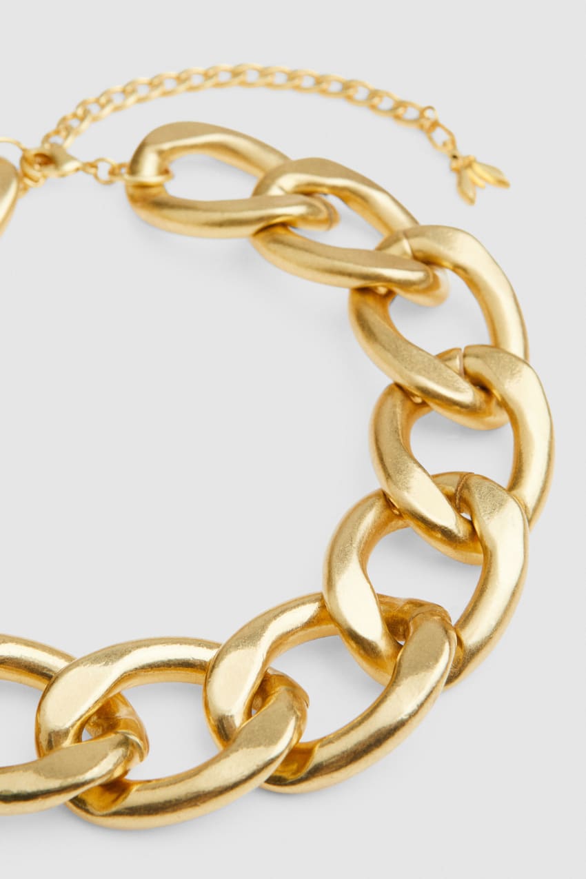 Patrizia Pepe Brass And Aluminum Necklace χρυσο χρωμα | WXUDTVS-79