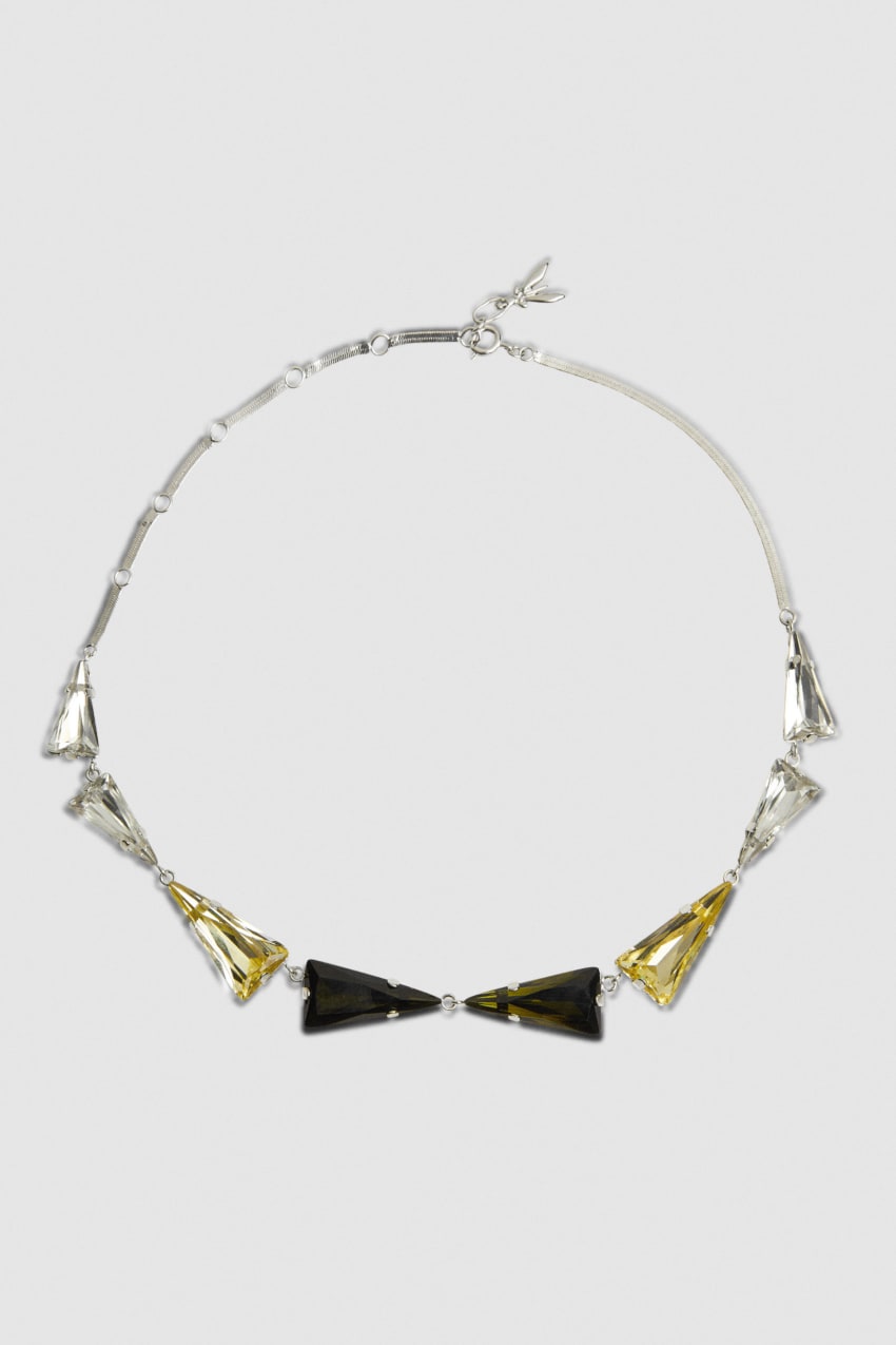 Patrizia Pepe Brass And Glass Necklace πρασινο | NFTIZVJ-96