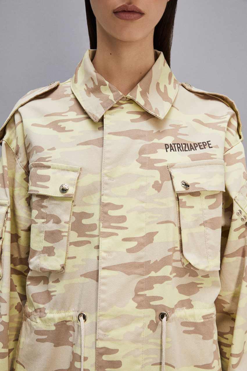 Patrizia Pepe Camouflage Over Jacket Militare | MJIFYLB-96