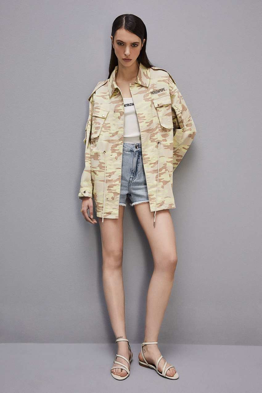 Patrizia Pepe Camouflage Over Jacket Militare | MJIFYLB-96