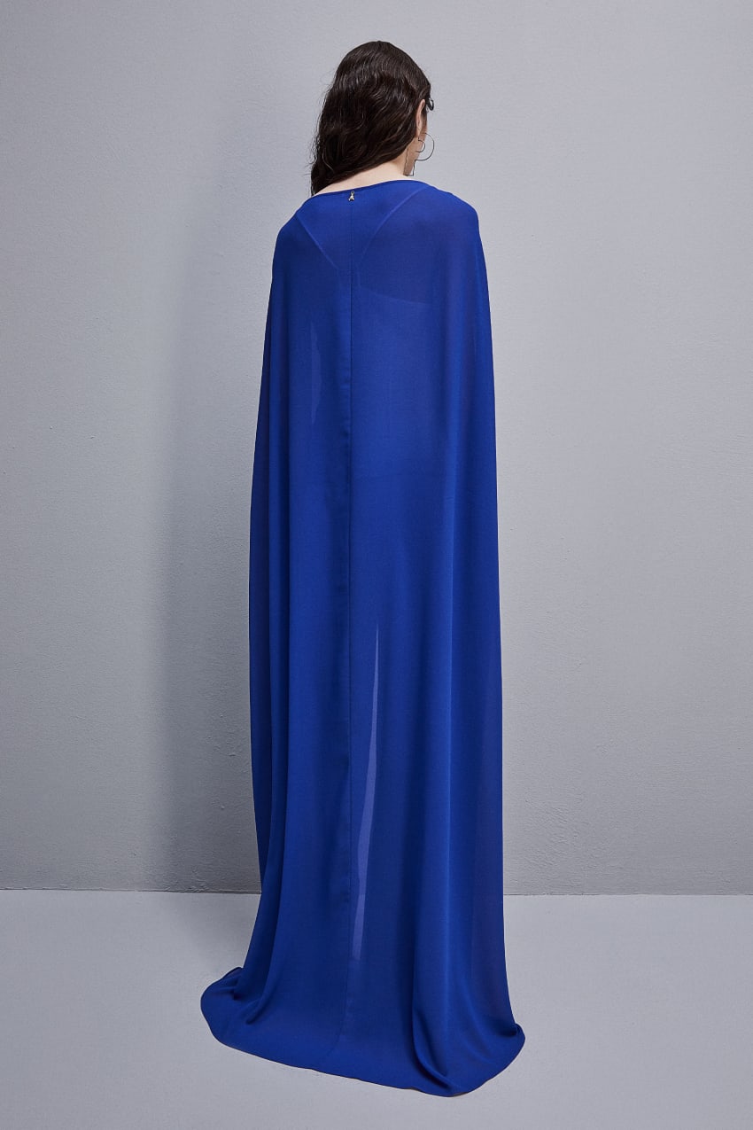 Patrizia Pepe Cape In Poly Georgette With Neckline On The Back ανοιχτο μπλε | AVXKYCE-94