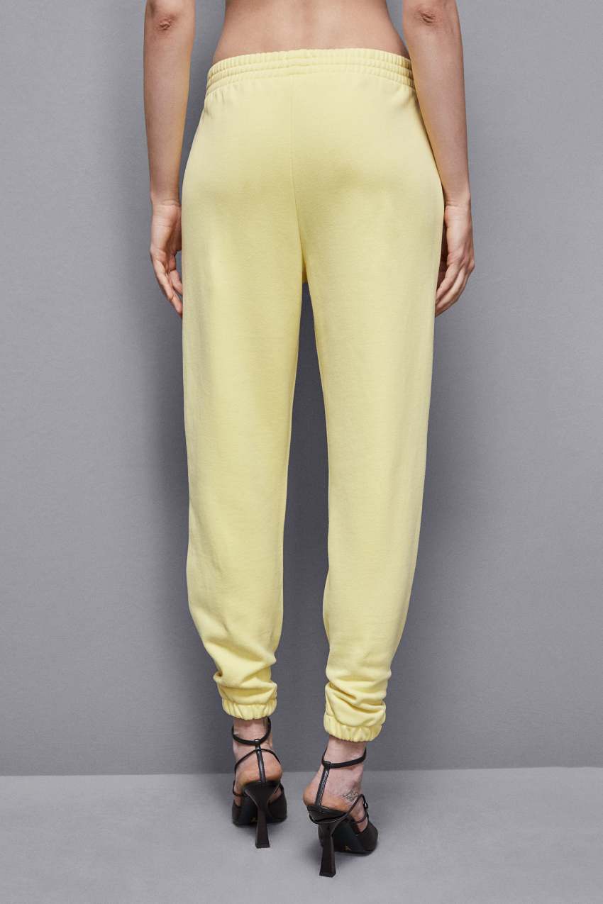 Patrizia Pepe Cotton Fleece Jogger Pants κίτρινα | STKVCJA-61