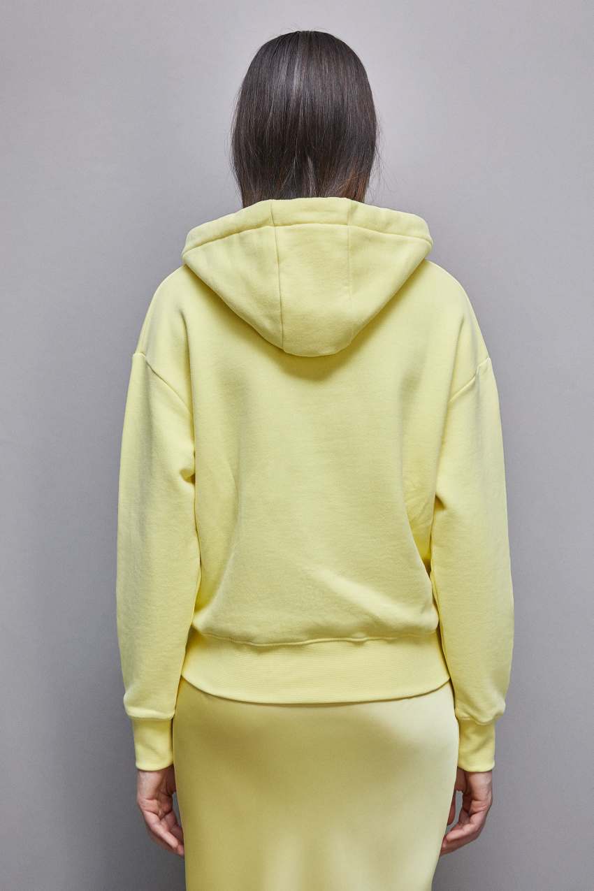 Patrizia Pepe Cotton Hoodie κίτρινα | IWNHGFU-16