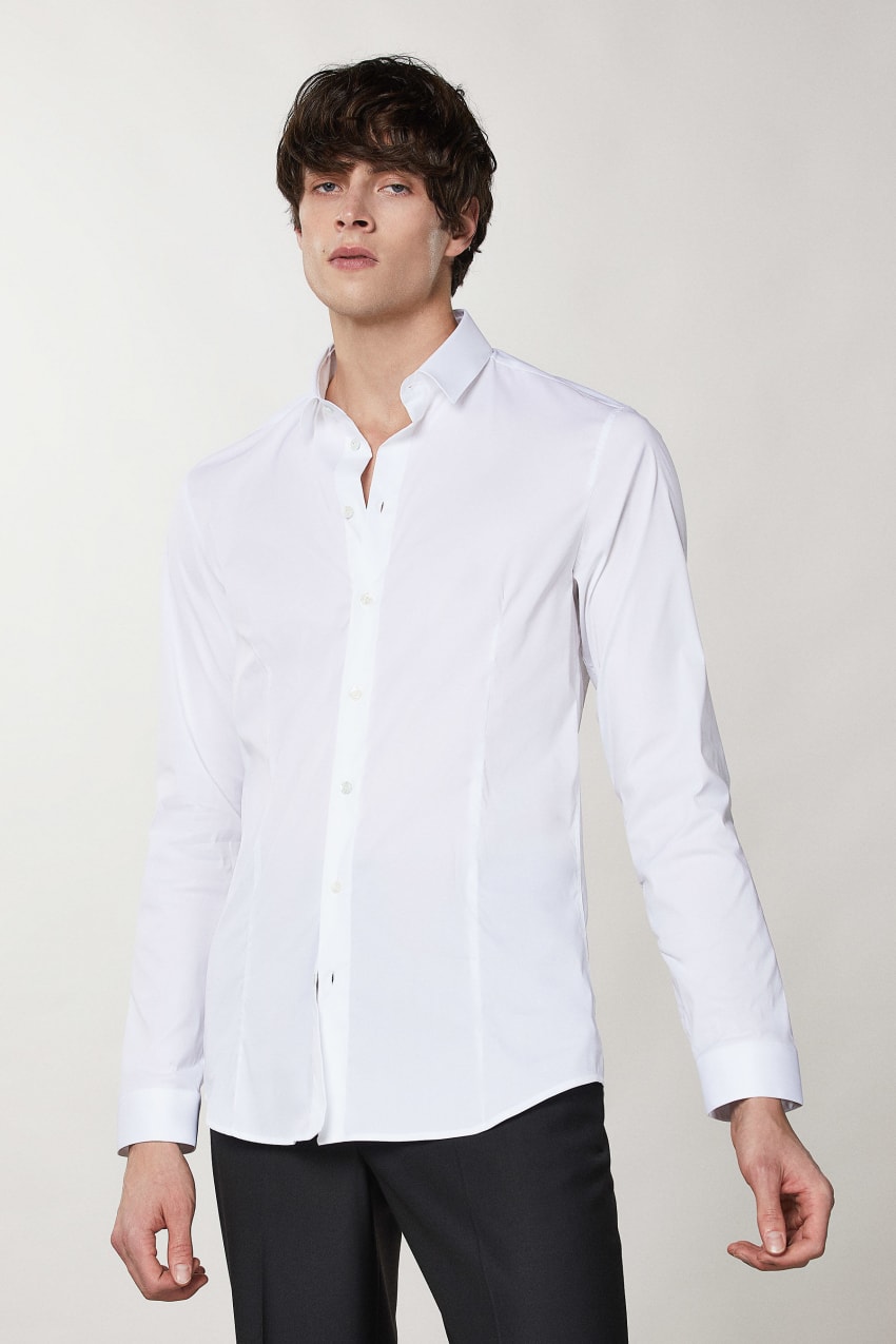 Patrizia Pepe Cotton Poplin Shirt ασπρα | FJHLRUT-05