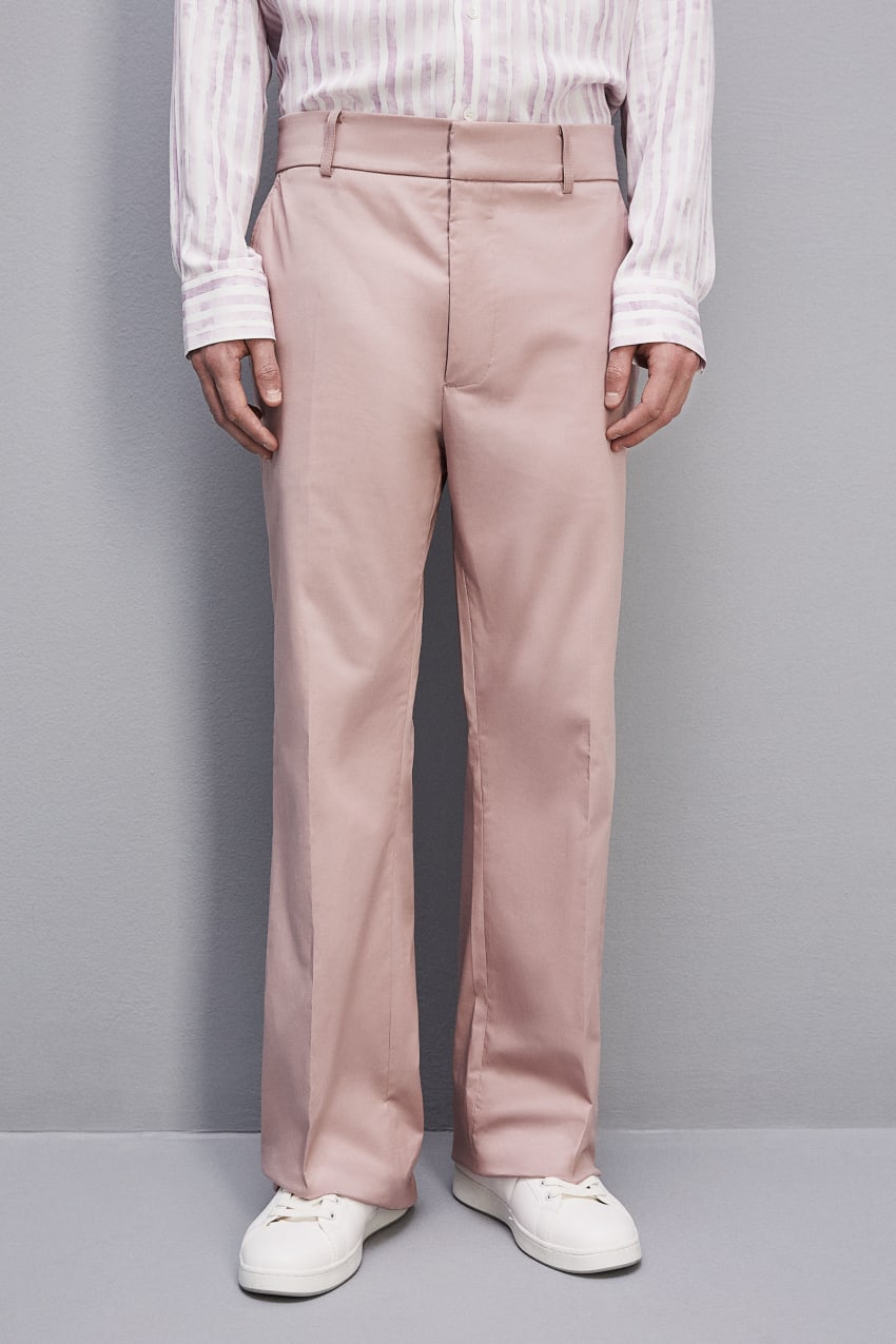 Patrizia Pepe Cotton Twill Trumpet Pants ροζ | TAJEKCP-02