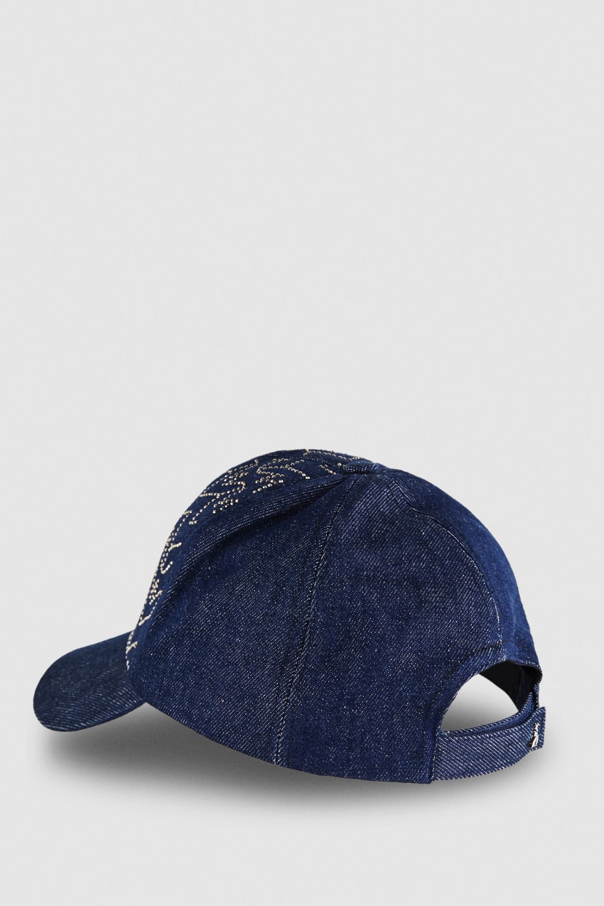 Patrizia Pepe Denim Fly Monogram Baseball Cap ανοιχτο μπλε | ANISEWK-91