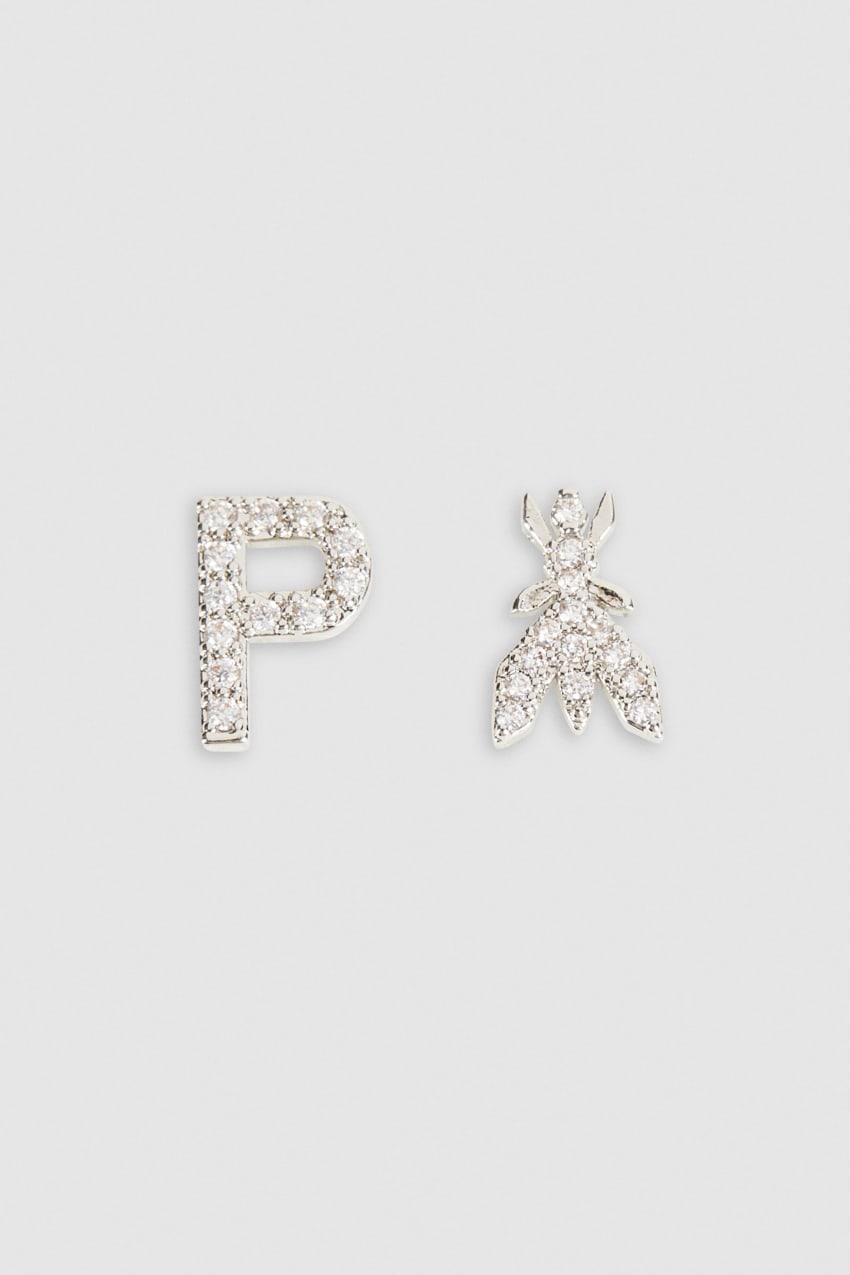 Patrizia Pepe Earrings With Rhinestones ασημι | OXQAYWF-13