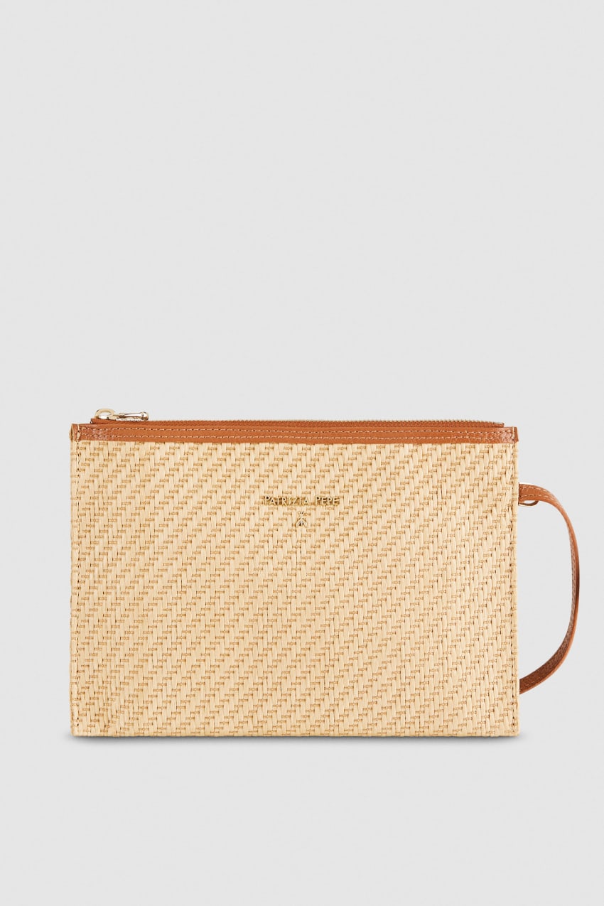 Patrizia Pepe Envelope Bag In Woven Fabric καφε | UHKDBZV-72