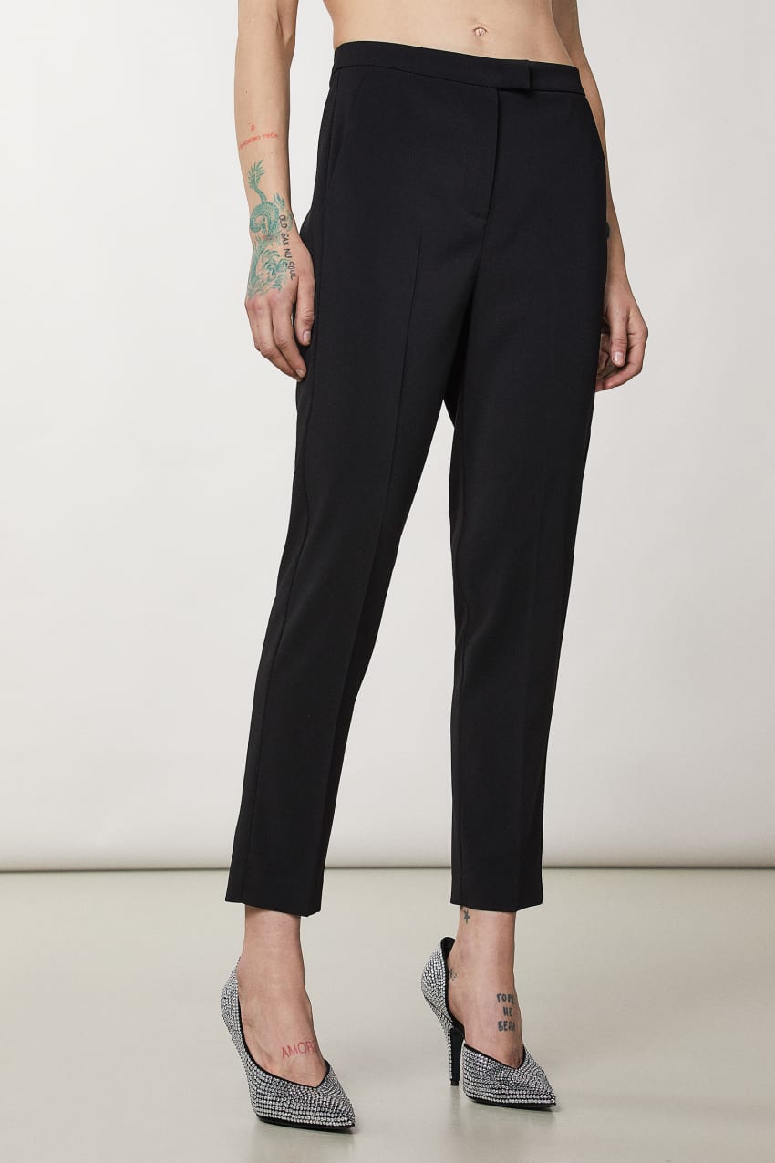 Patrizia Pepe Essential Cigarette Pants μαυρα | TWVCMUH-74