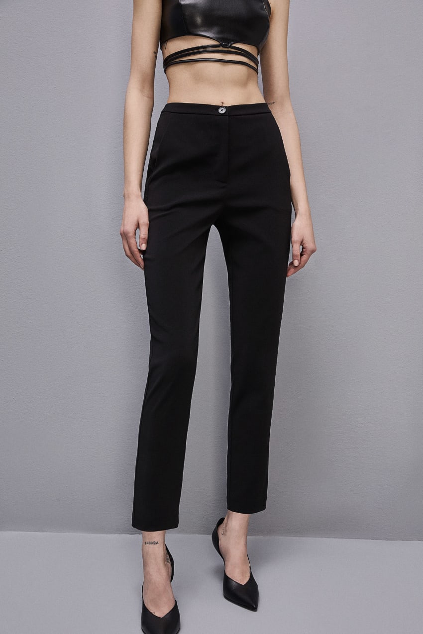 Patrizia Pepe Essential Cigarette Pants μαυρα | WGSZUXP-74