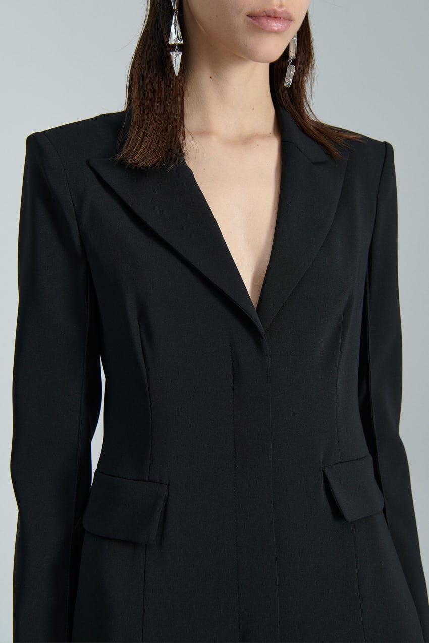 Patrizia Pepe Essential Crepe Dress Jacket μαυρα | RGVXCMF-06