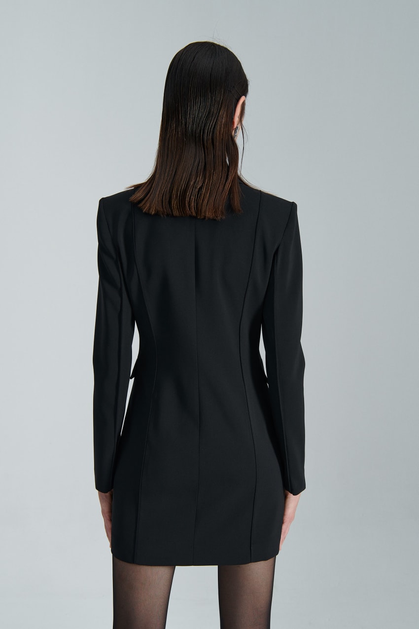 Patrizia Pepe Essential Crepe Dress Jacket μαυρα | RGVXCMF-06