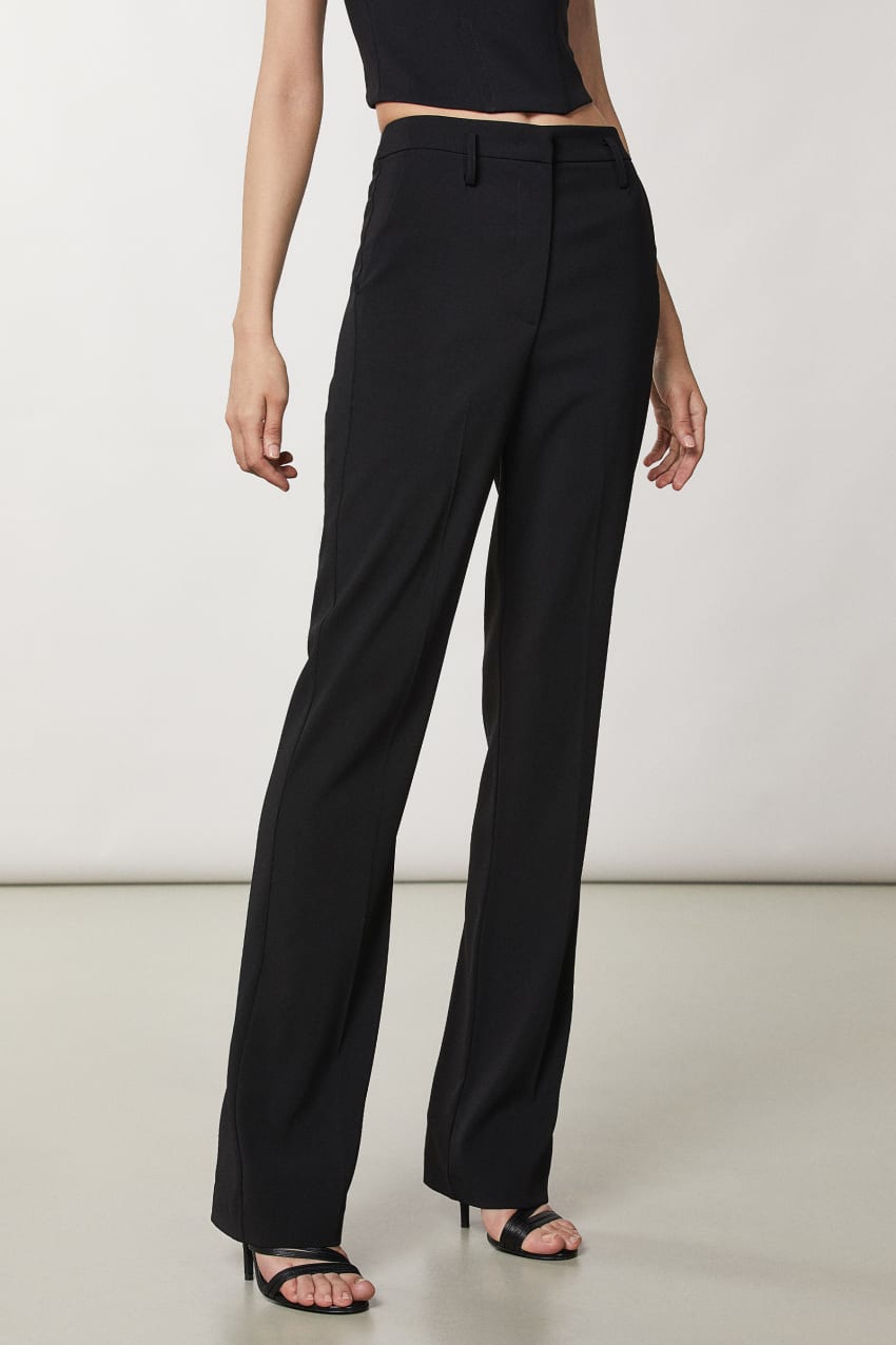 Patrizia Pepe Essential Crepe Pants μαυρα | LNCKMHA-60