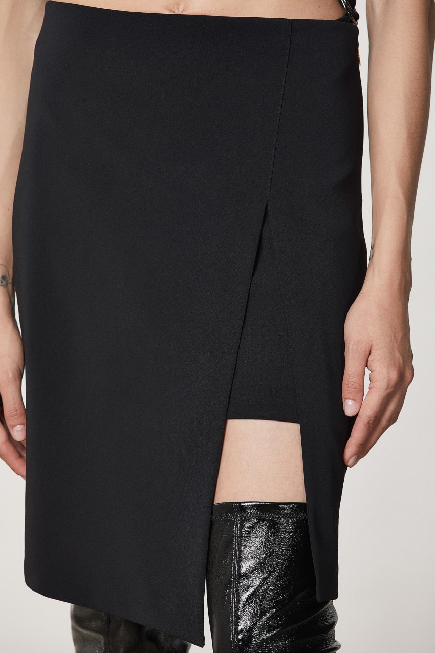 Patrizia Pepe Essential Crepe Pencil Skirt μαυρα | EVHCRBJ-26