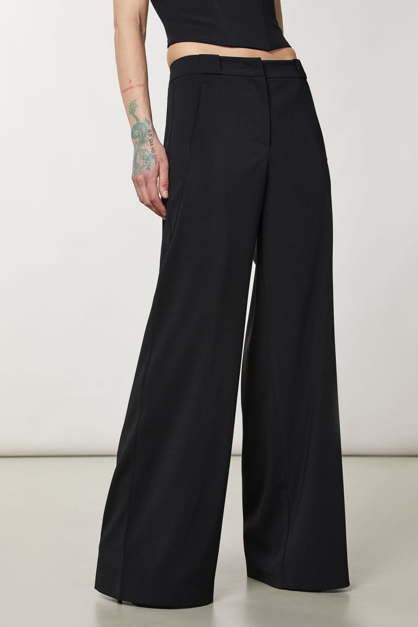 Patrizia Pepe Essential Palazzo Pants μαυρα | ONFSXPU-13