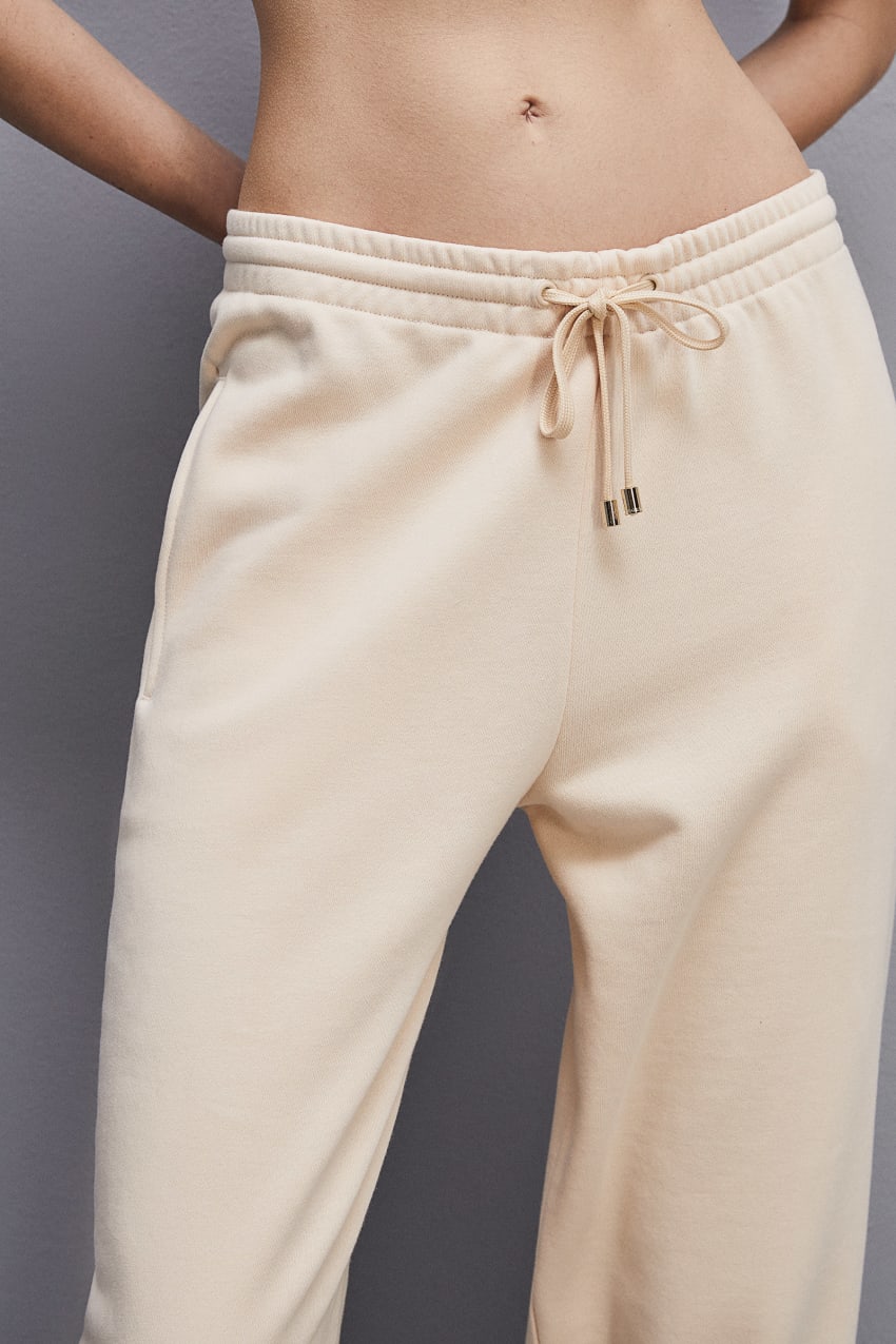 Patrizia Pepe Fleece Jogger Pants Μπεζ | FWNCRTV-95