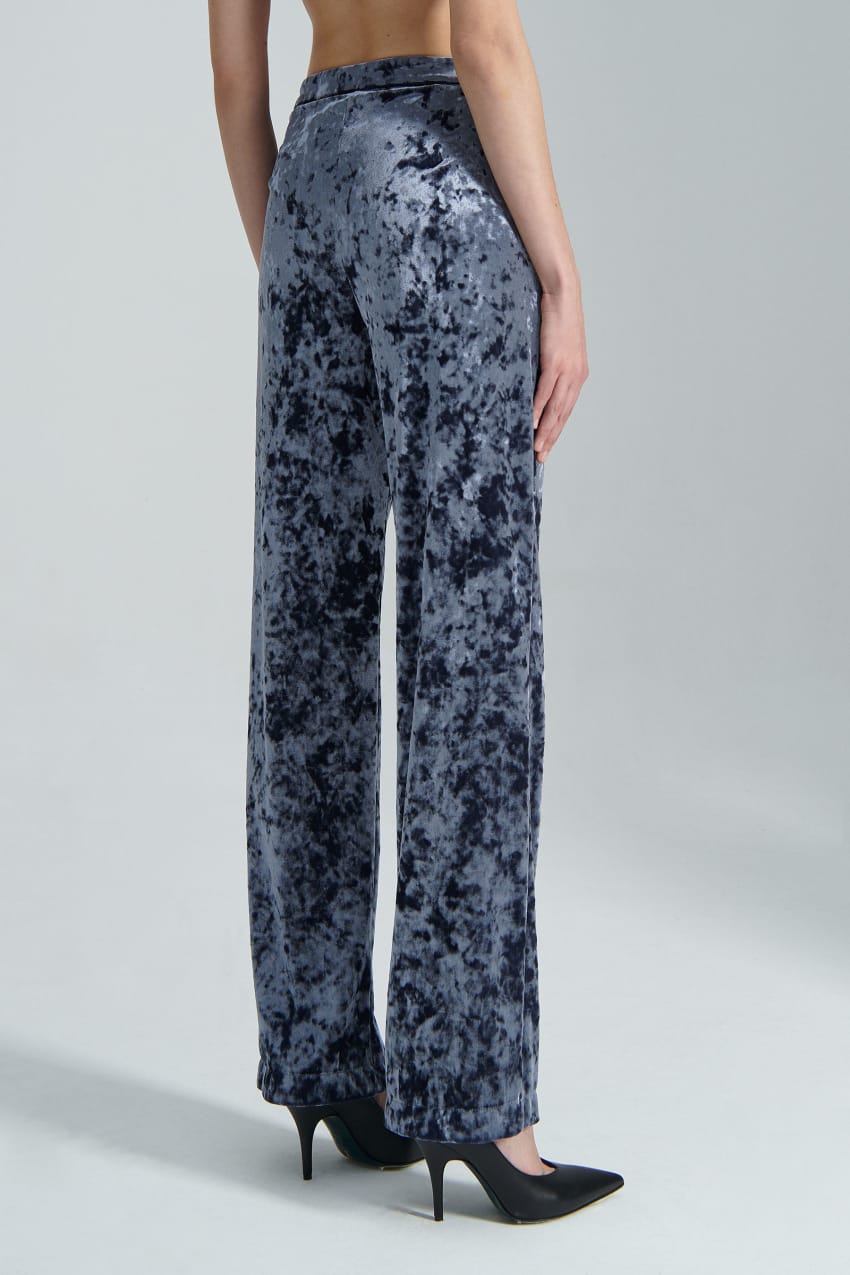 Patrizia Pepe Flowing Velvet Pants μπλε | NCWJKIV-20