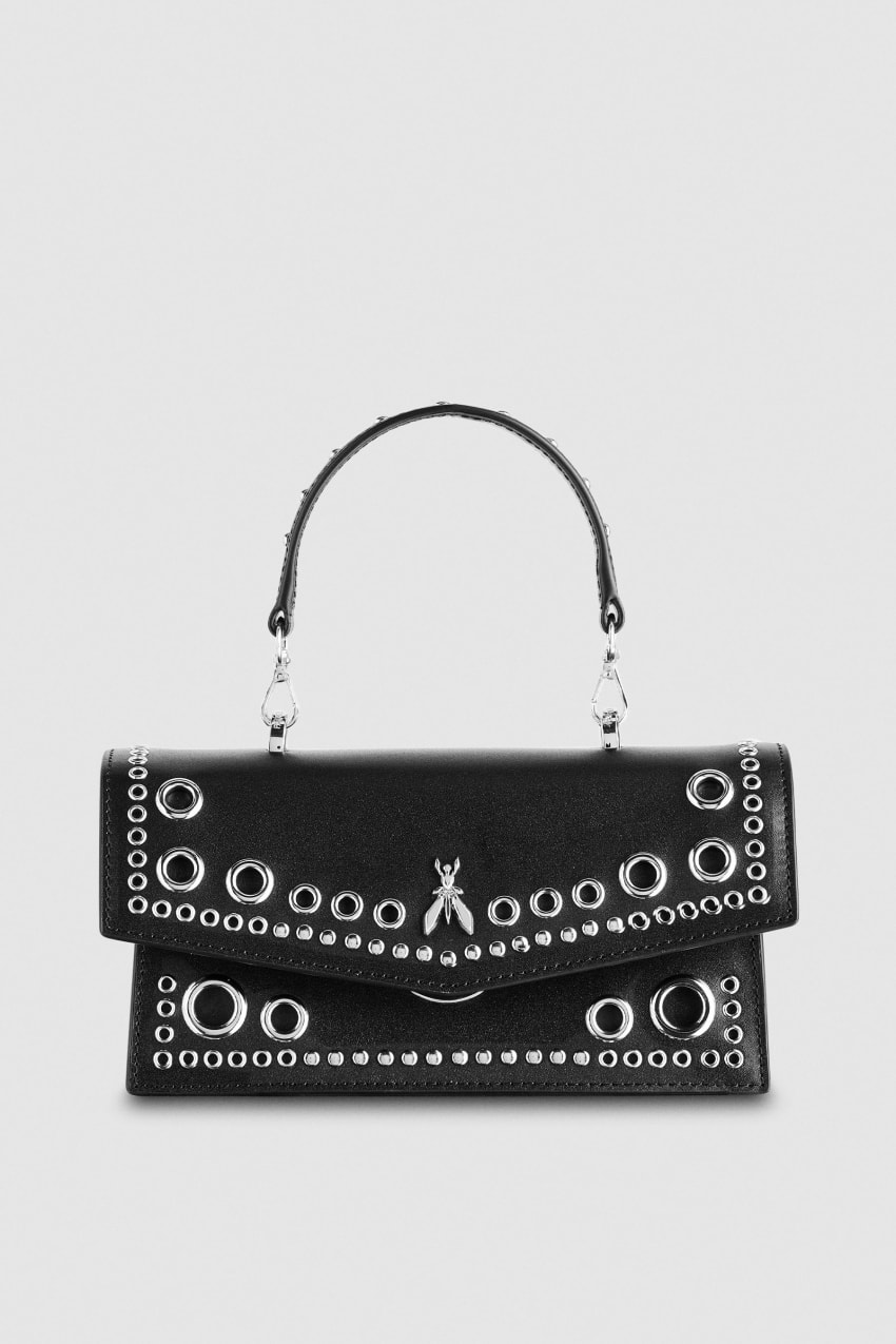 Patrizia Pepe Fly Bamby Eyelet Bag μαυρα | OCFKBEV-42