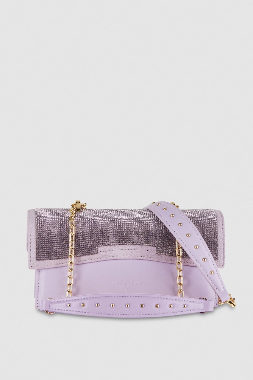 Patrizia Pepe Fly Bamby Shoulder Bag With Rhinestones ροζ | SLUBXWP-81