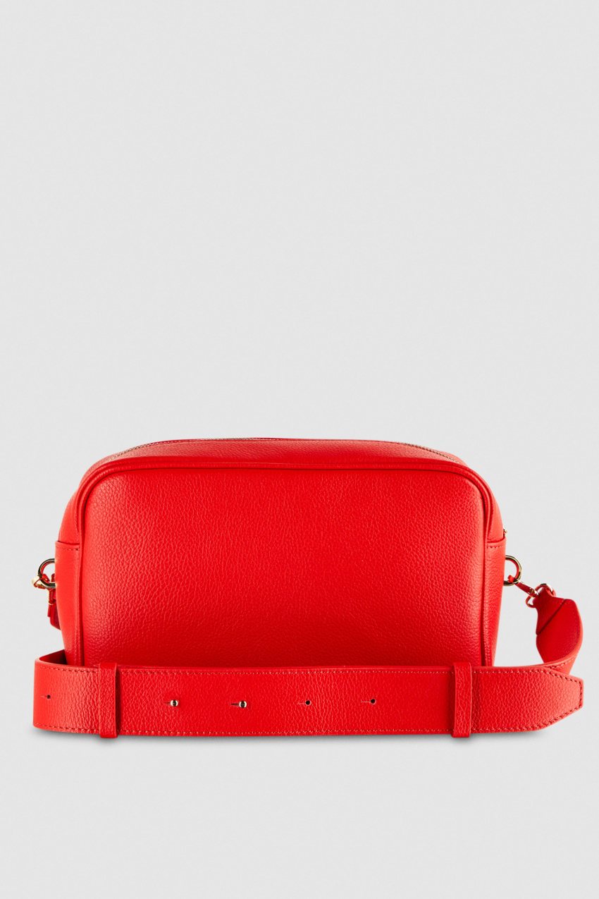 Patrizia Pepe Fly Camera Leather Bag With Chain κοκκινα | ISUKYQD-25