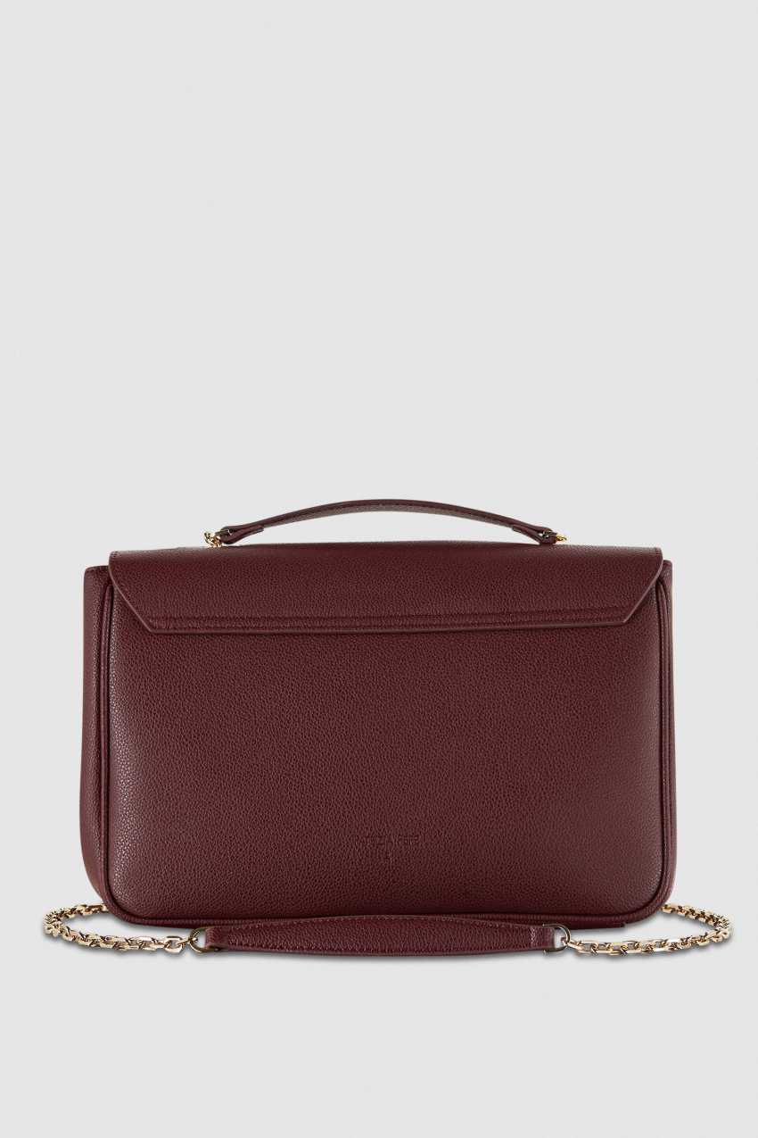 Patrizia Pepe Fly Leather Shoulder Bag With Chain μωβ | CUFATSX-76