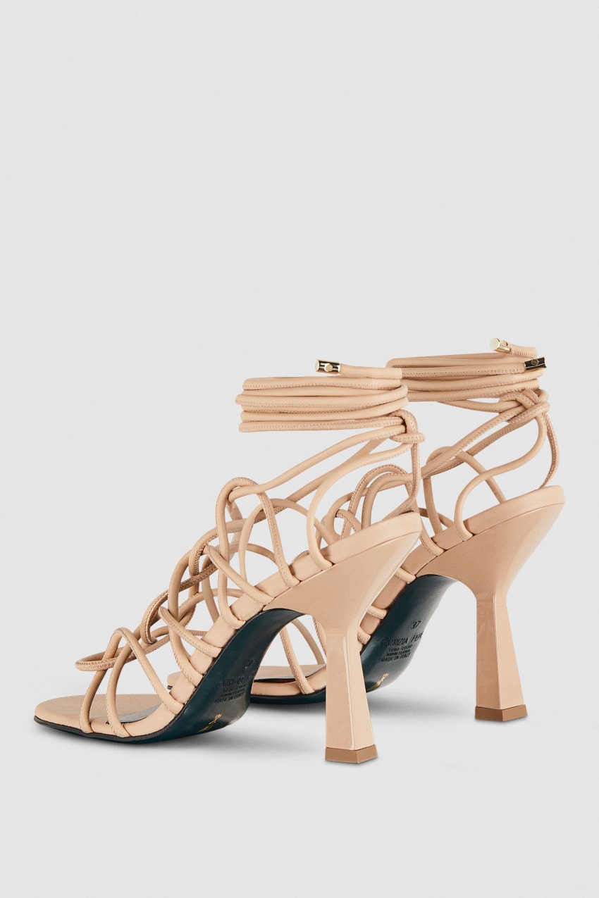 Patrizia Pepe Heeled Ankle Sandals Μπεζ | NAULZKI-14