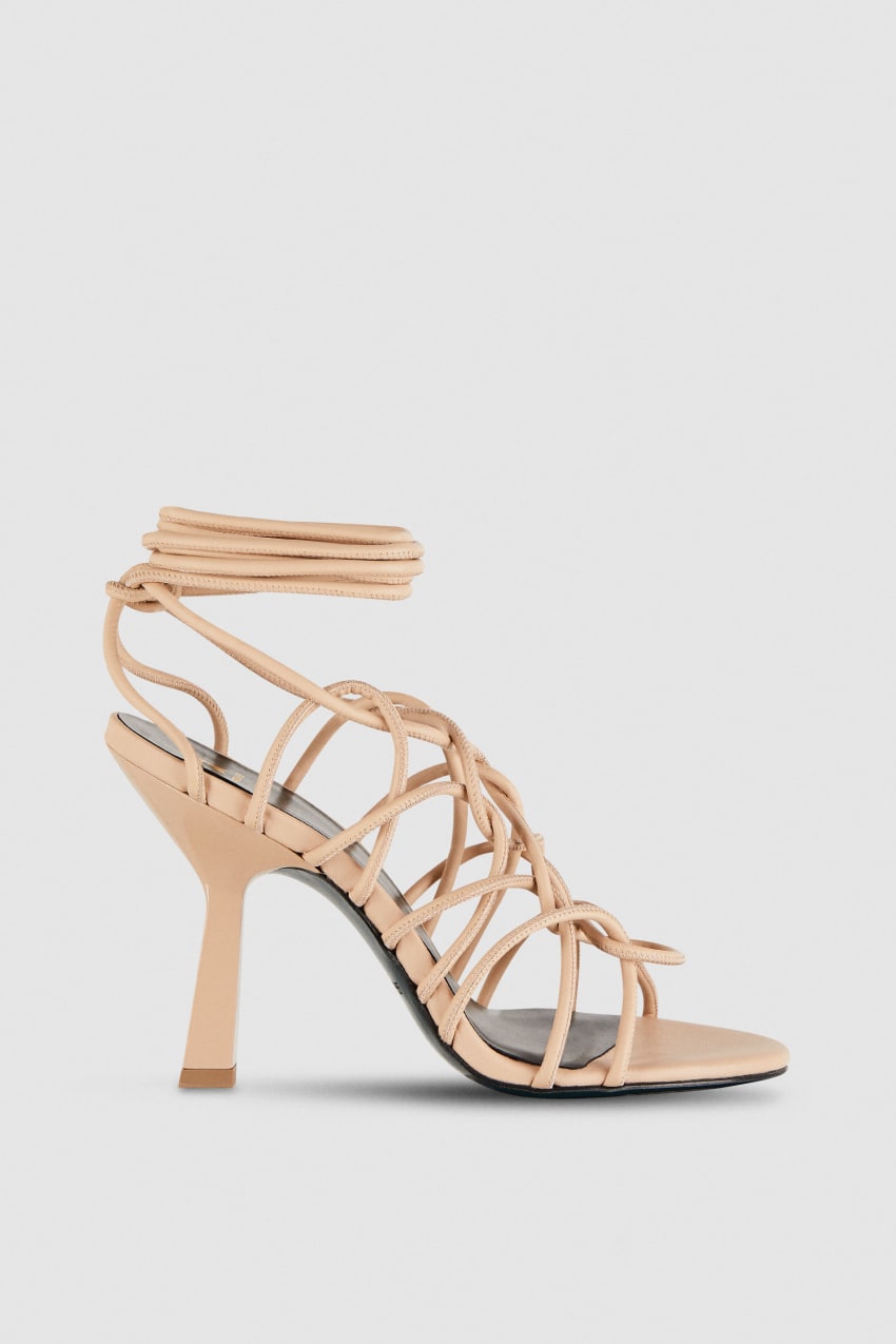 Patrizia Pepe Heeled Ankle Sandals Μπεζ | NAULZKI-14