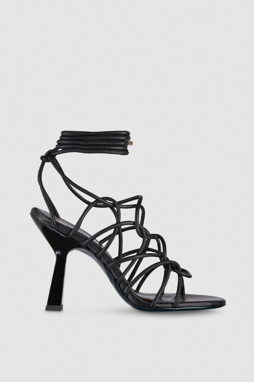 Patrizia Pepe Heeled Ankle Sandals μαυρα | RBZYKLV-48