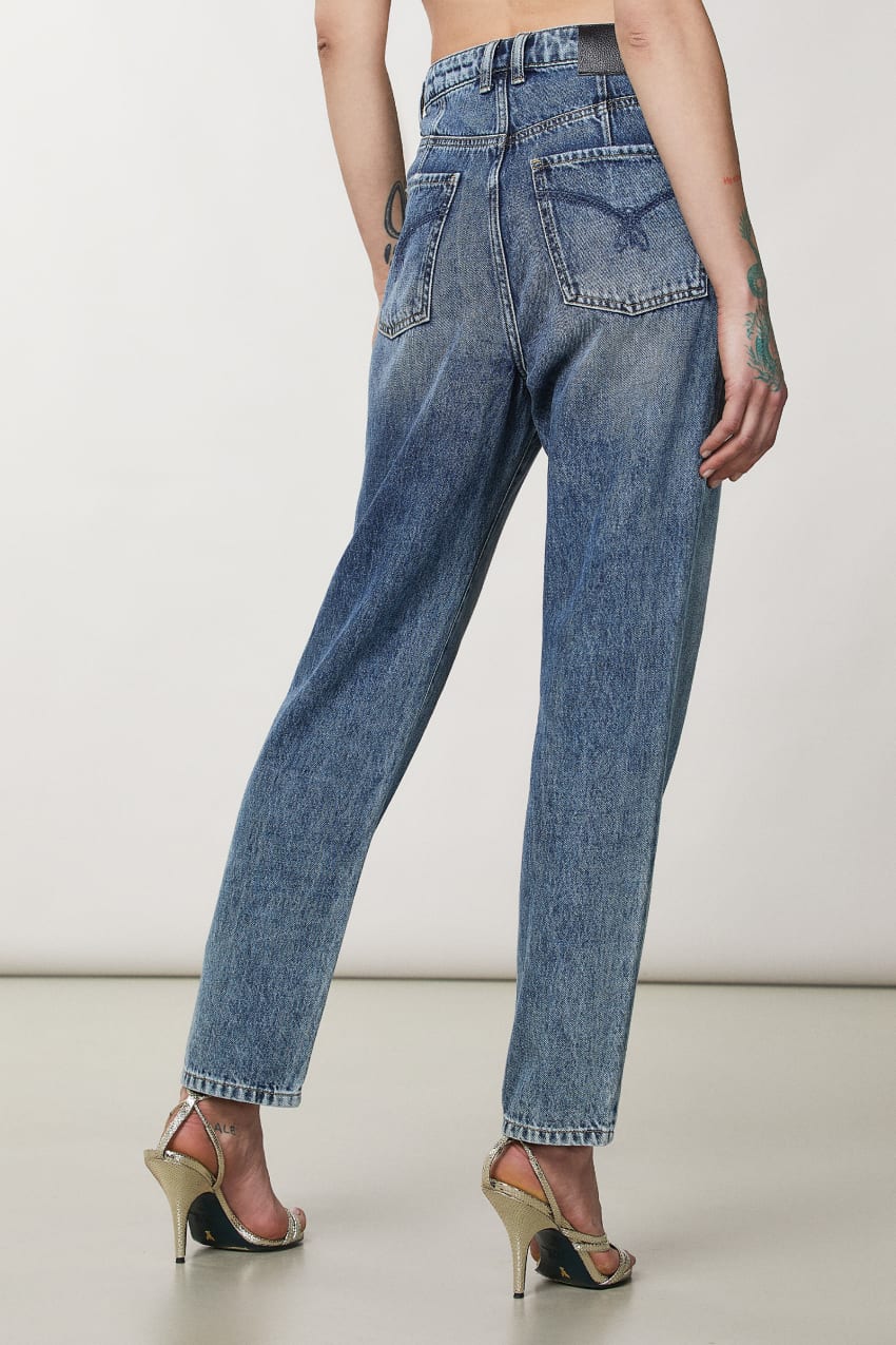 Patrizia Pepe High Waist Denim Pants μπλε | KXSPRDA-62