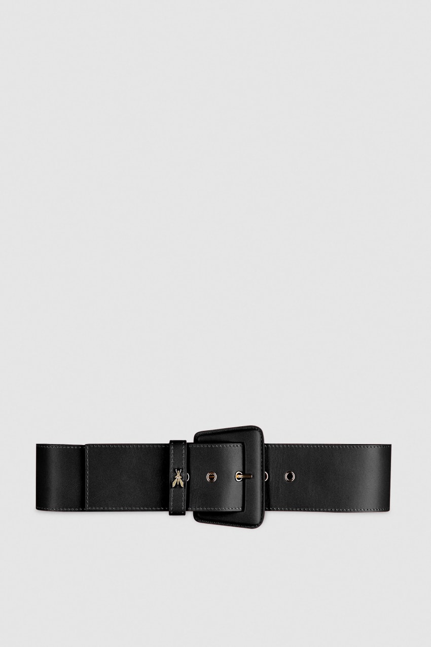 Patrizia Pepe High-waisted Belt With Leather Lining μαυρα | TUQWRML-59