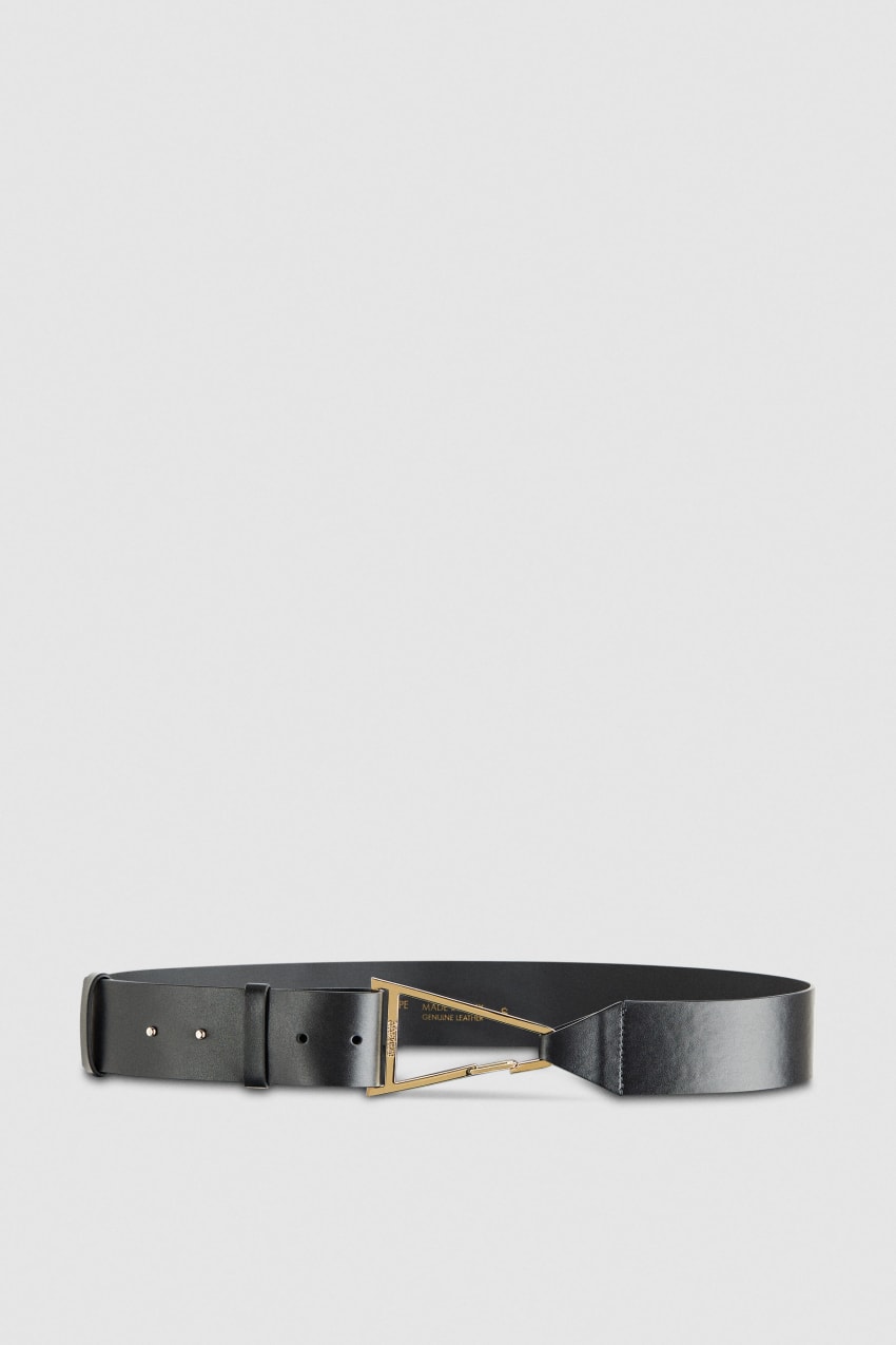 Patrizia Pepe High-waisted Leather Belt μαυρα | GIMPEBY-34