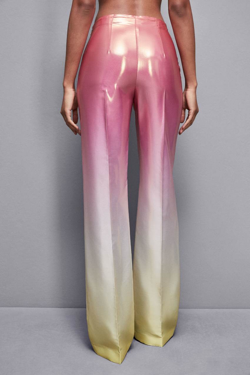 Patrizia Pepe High-waisted Satin Pants Πολύχρωμο | UQBMROC-87