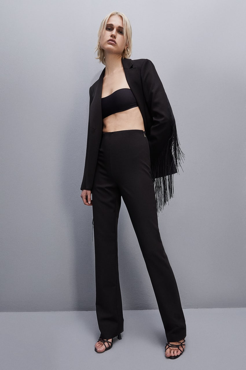 Patrizia Pepe High-waisted Slim Pants μαυρα | USQZKAX-12