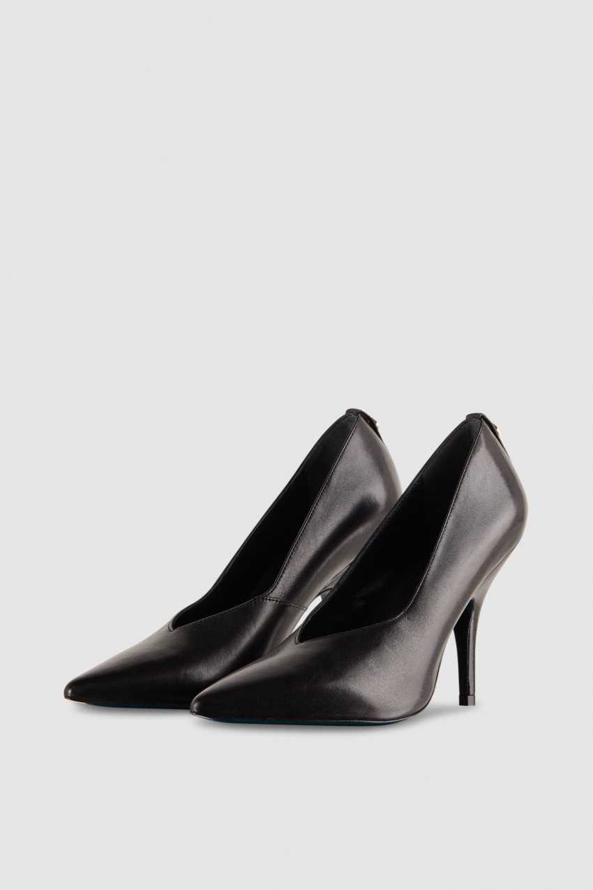 Patrizia Pepe Leather Pumps With Leather Sole μαυρα | KGYAOWB-80