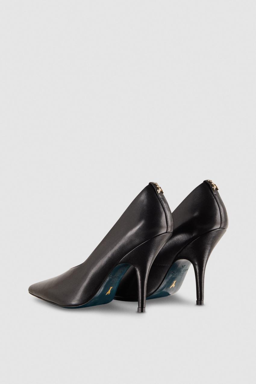 Patrizia Pepe Leather Pumps With Leather Sole μαυρα | KGYAOWB-80