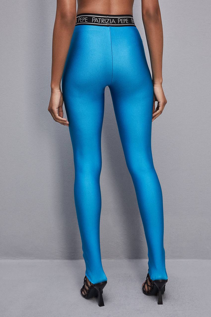 Patrizia Pepe Leggings In Technical Stretch Jersey ανοιχτο μπλε | PJVSTAN-95