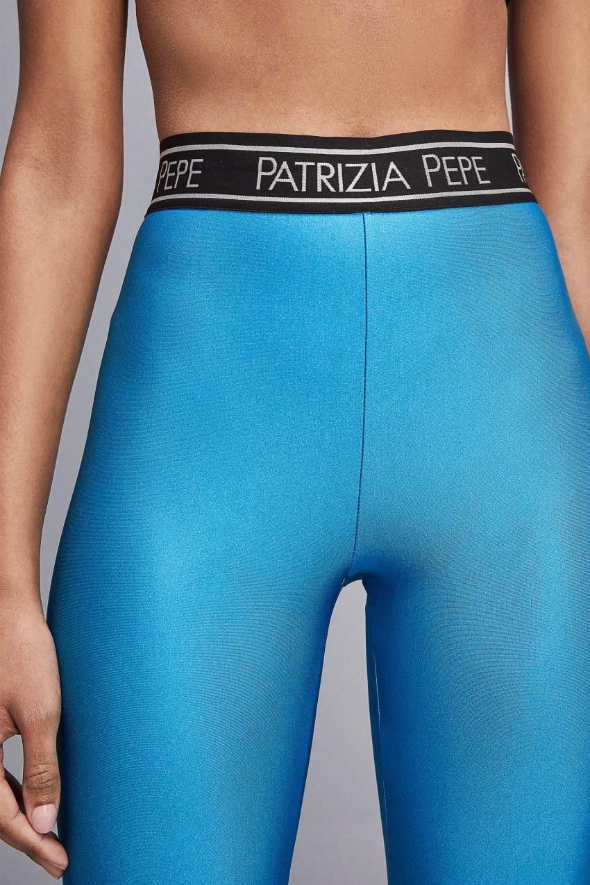 Patrizia Pepe Leggings In Technical Stretch Jersey ανοιχτο μπλε | PJVSTAN-95