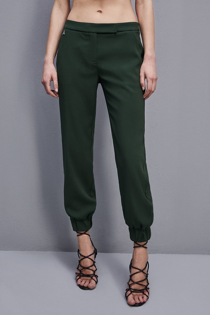 Patrizia Pepe Low-waisted Crepe Jogger Pants πρασινο | IQCNORP-10