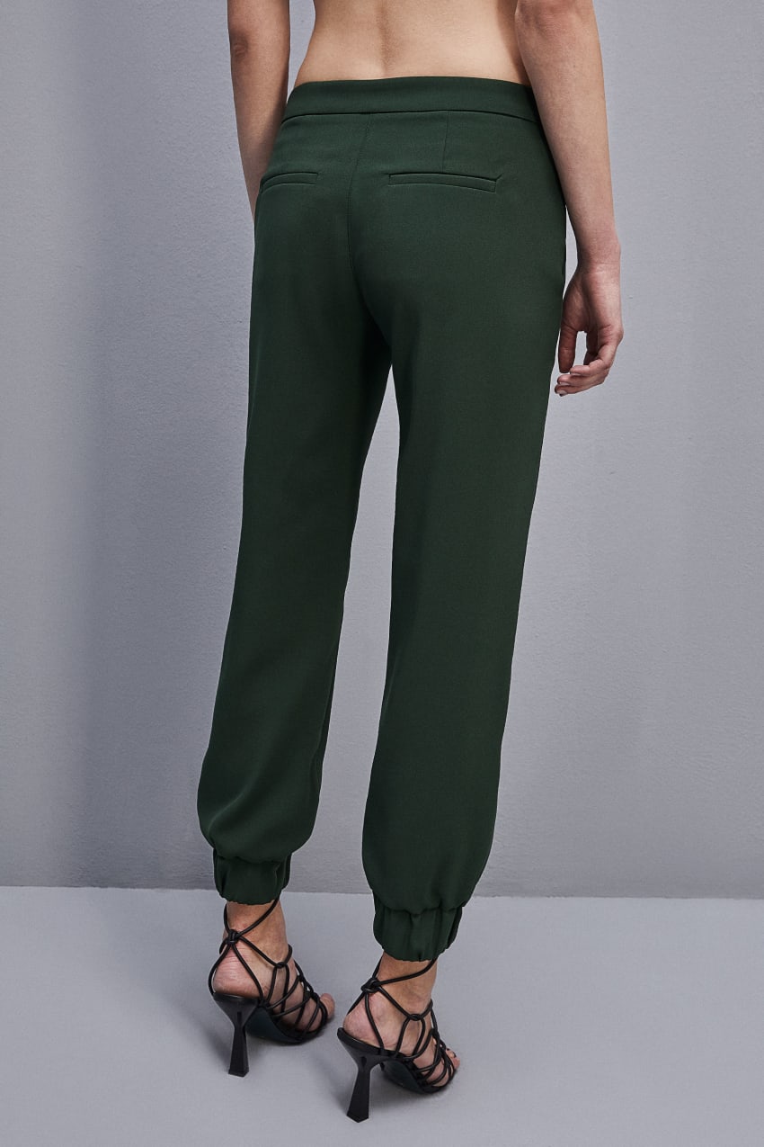 Patrizia Pepe Low-waisted Crepe Jogger Pants πρασινο | IQCNORP-10